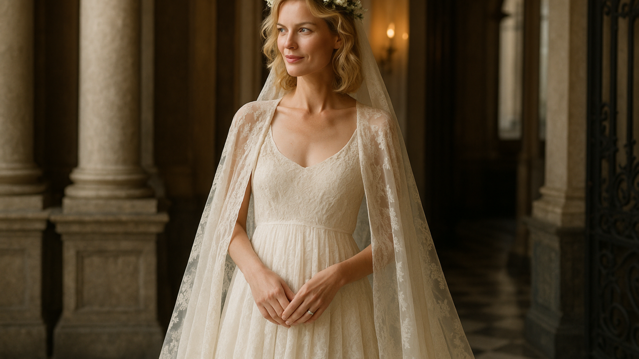 L'abito da sposa boho di Eva Herzigova: il Lanvin archivio che ha conquistato Torino