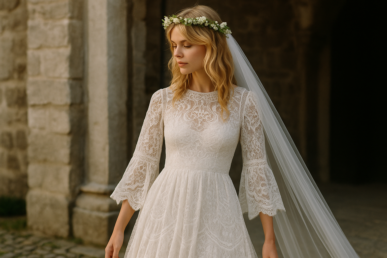 L'abito da sposa boho di Eva Herzigova: il Lanvin archivio che ha conquistato Torino (2)