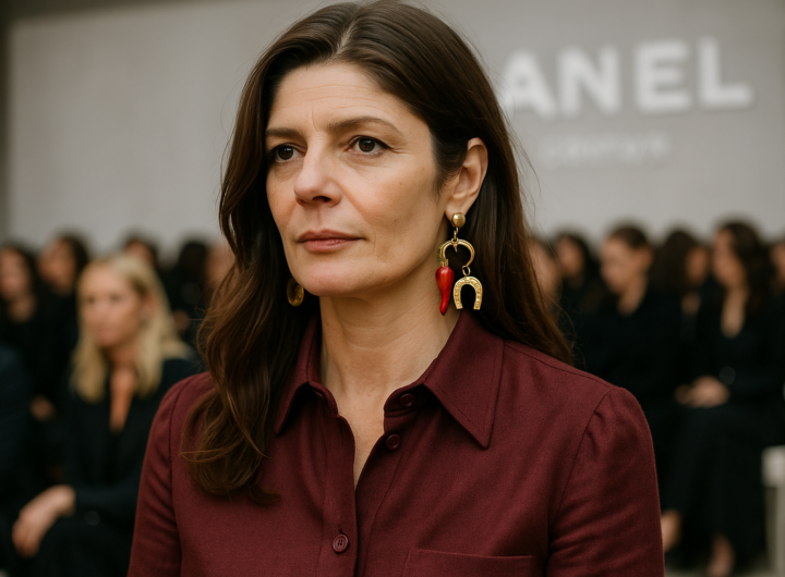 Chiara Mastroianni a Chanel Haute Couture: il burgundy e l'arguzia Made in Italy sul front row parigino