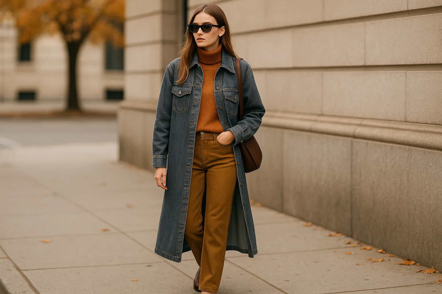 Denim per l'autunno 2026: i colori e i tagli che le it girls indossano con loafer (2)