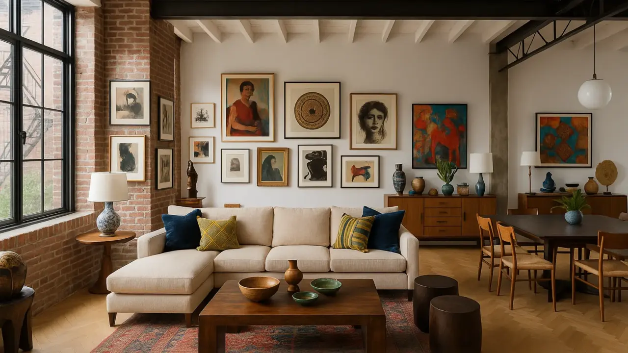 Laurie Blumenfeld a Brooklyn: il loft-diario di viaggio tra arte, design e artigianato globale