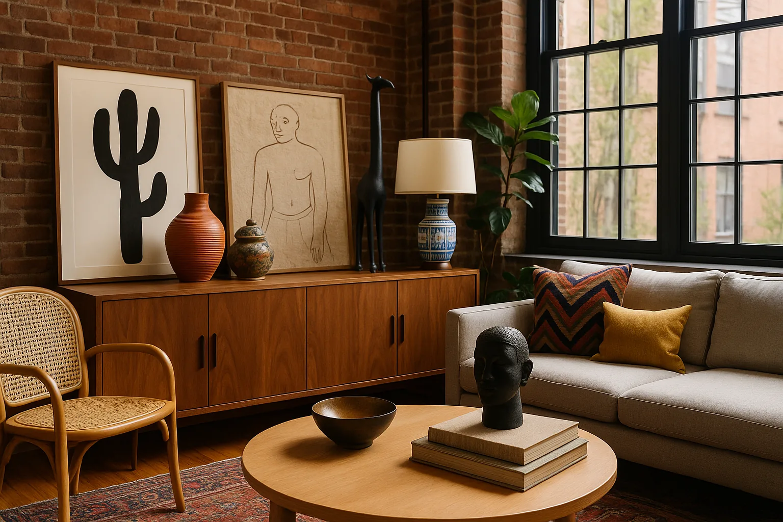 Laurie Blumenfeld a Brooklyn: il loft-diario di viaggio tra arte, design e artigianato globale (2)