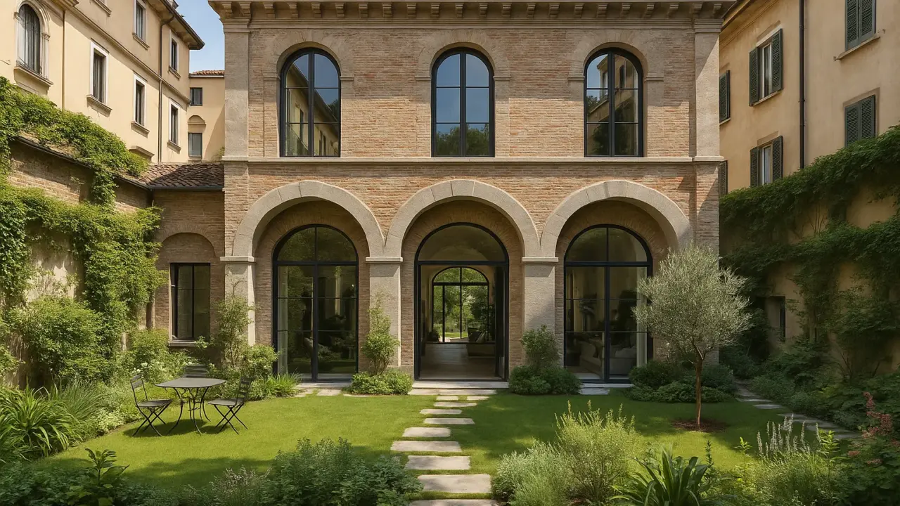 Casa Archi a Milano: quando un ex magazzino industriale diventa villa con giardino