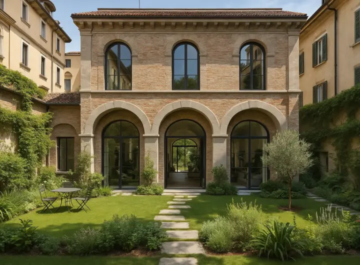 Casa Archi a Milano: quando un ex magazzino industriale diventa villa con giardino