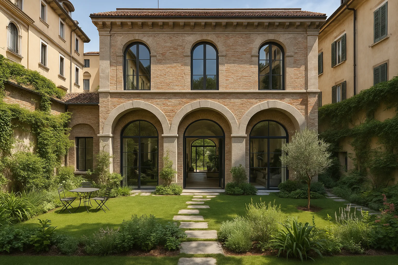 Casa Archi a Milano: quando un ex magazzino industriale diventa villa con giardino