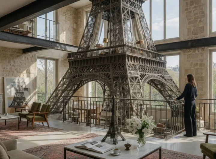 Loft a Parigi con lucernario a forma di Torre Eiffel: quasi 2 milioni di euro a Parc Monceau