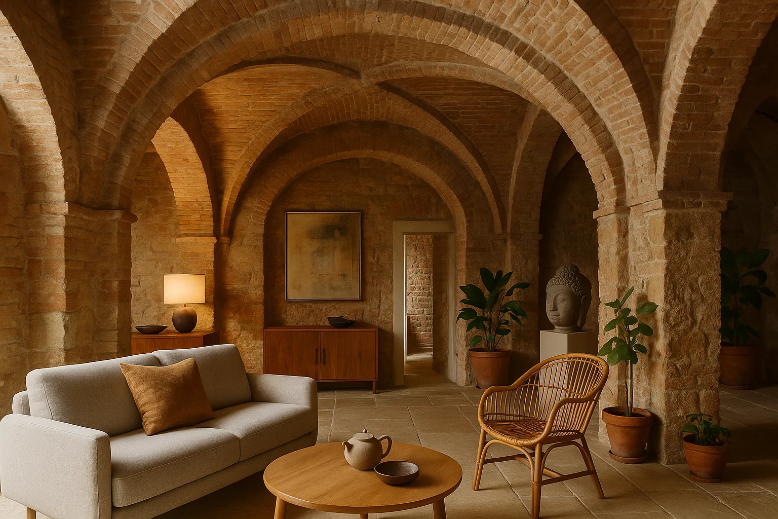 Una casa a Siena di 65 mq dentro volte medievali: l'architetto Francesco Violanti Gradi firma il progetto Feng Shui