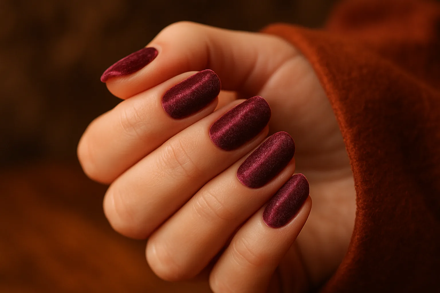 Unghie in velluto: la texture che sta conquistando le manicure autunnali (2)